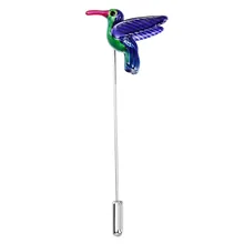 

Lamprotornis hildebrandti Bird Brooch Pins Novelty Design Long Lapel Pin for Men Shirt HAWSON