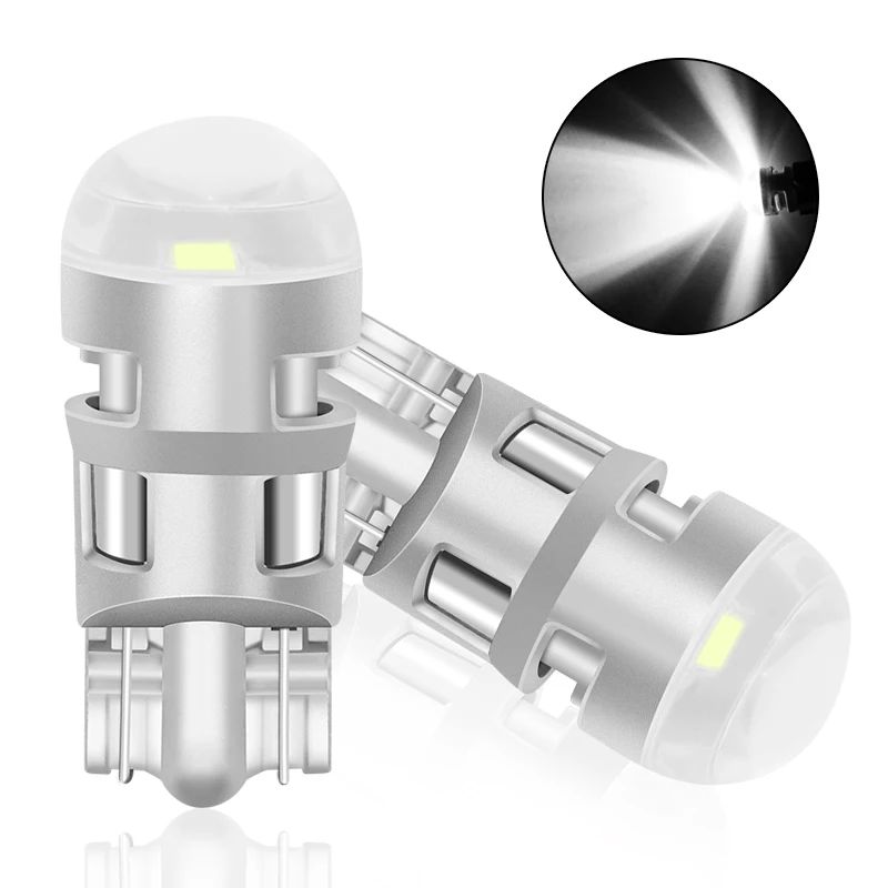 

2pcs Super Bright led t10 w5w car lamp 1 smd 3030 auto reading parking fog marker rear light 152 194 12v white Car accessories