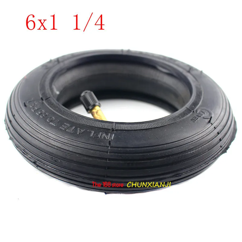 

Motorcycle 6x1 1/4 tyre 150MM Scooter Inflation Wheel With Hub With Inner Tube Electric Scooter 6 Inch Pneumatic Tire
