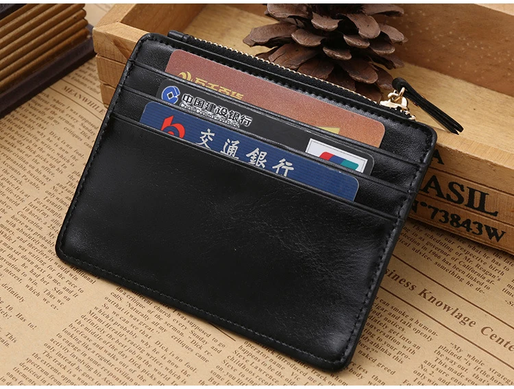 Передний карман бумажник, тонкий минималистский передний карман RFID Блокировка кожаные кошельки для Для мужчин и Для женщин с ID/кредитной