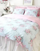 Cute blue princess bedding sets girl 4 pc design fairyfair home textile twin full king queen