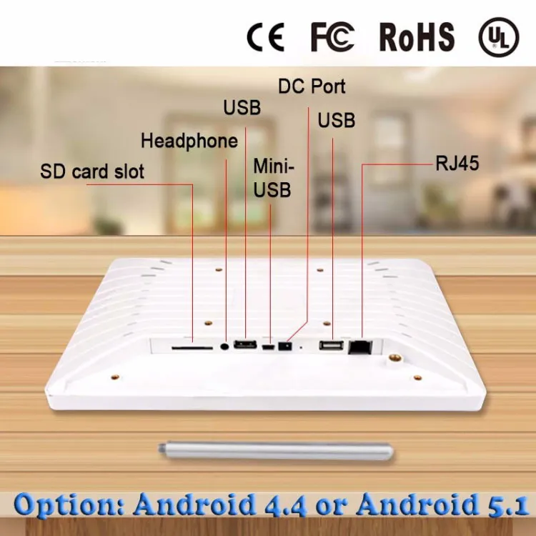 10.1 inch Cheap touch screen all in one barebone pc with android 4.4  wifi