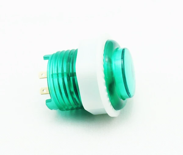 50 шт./компл. 24/28 мм с Подсветкой СВЕТОДИОДНАЯ Кнопка прозрачности винт аркадная кнопка с микровыключателем для Arcade принадлежность для игр - Цвет: 28mm green