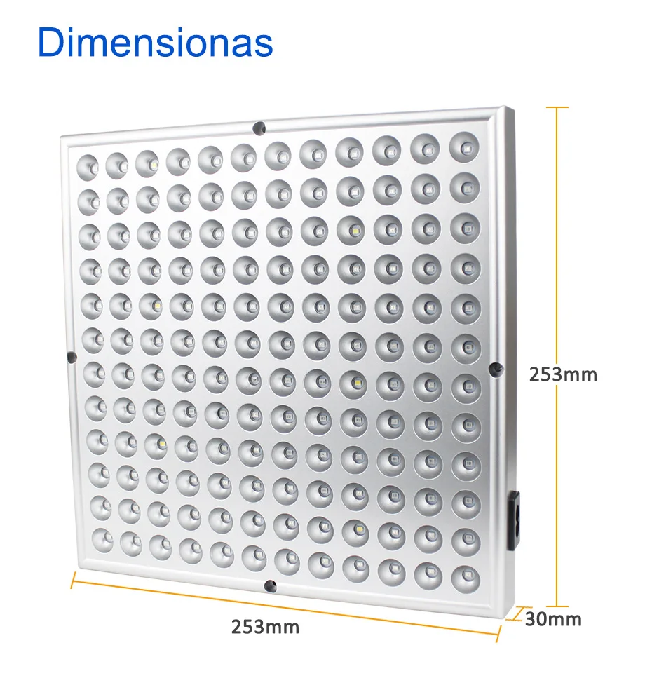 AC85-265V светодиодный светильник для выращивания растений 2835 SMD 45 Вт лампа для выращивания 2835 SMD полный спектр Фито лампа для растений 144 светодиодный s 1500LM