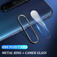 One Plus 7 Pro камера металлическое кольцо Стекло для линзы для OnePlus 7 Pro закаленное стекло Защита экрана полная глобальная пленка объектив чехол OnePlus7