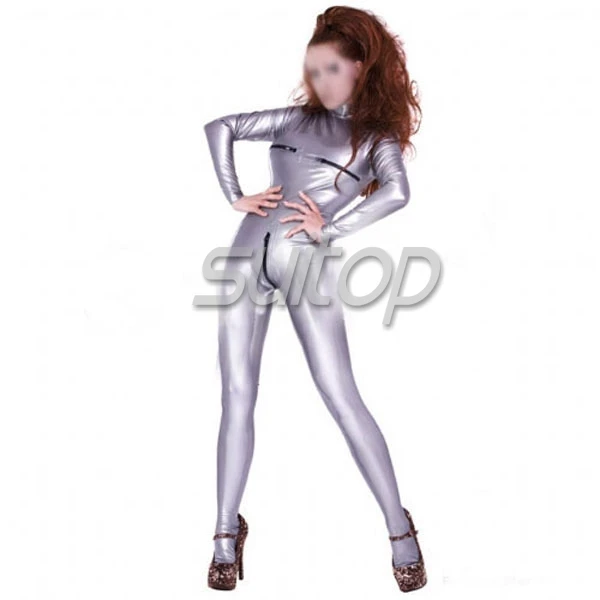 Фетиш боди из латекса с молнией на груди|catsuit sexy|rubber bodysuitlatex rubber bodysuit |