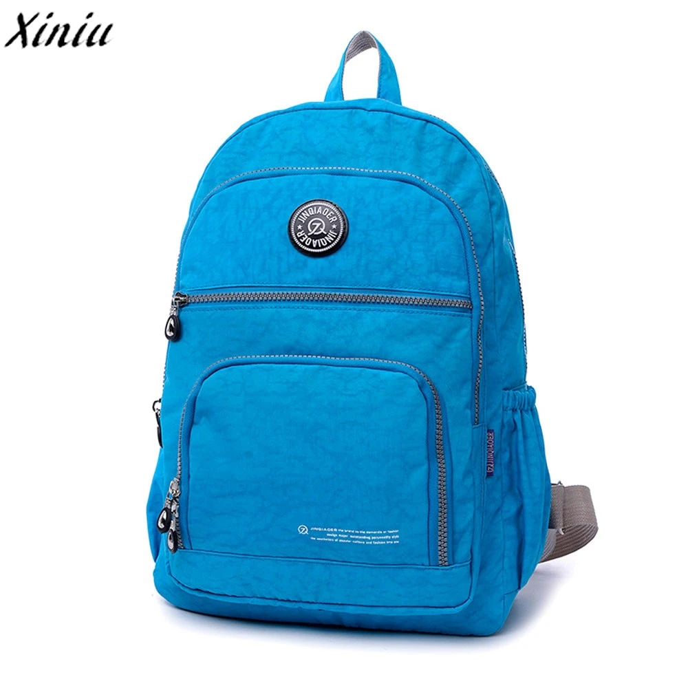 

2017 Travel Backpacks Foldable Zipper Soild Nylon Back Pack Daily Traveling Women Backpack Shoulder Bag Folding School Bags Good