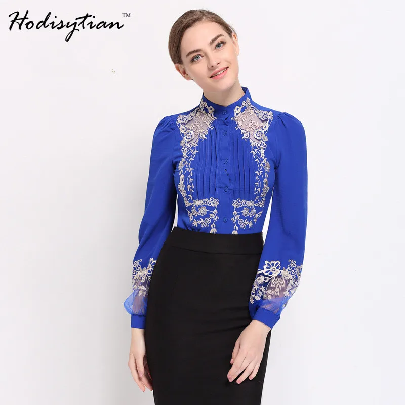 Hodisytian осень модные женские туфли Рубашки для мальчиков Элегантный Slim Fit