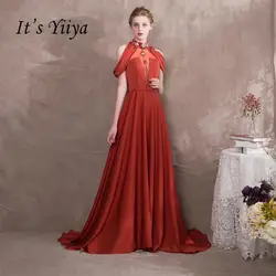 Это YiiYa Холтер Кристалл Иллюзия Sexy спинки элегантной роскоши высокой Класс молнии ужин вечерние торжественное платье вечернее платье NX027