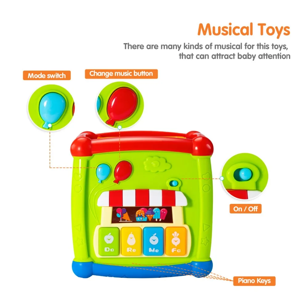 Tumama Multifunctional Musical Toys Baby Fun Clock Musical Electronic Geometric Blocks Sorting Learning Educational Toys Gifts Tumama Multifunctional Musical Toys Baby Fun Clock Musical Electronic Geometric Blocks Sorting Learning Educational Toys Gifts
