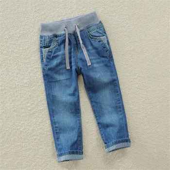 

Children Boys Jeans Spring/Autumn Toddler Clothing Kids Casual Soft Cotton Solid Denim Trousers Pants For Teen Boys 2-14 Years