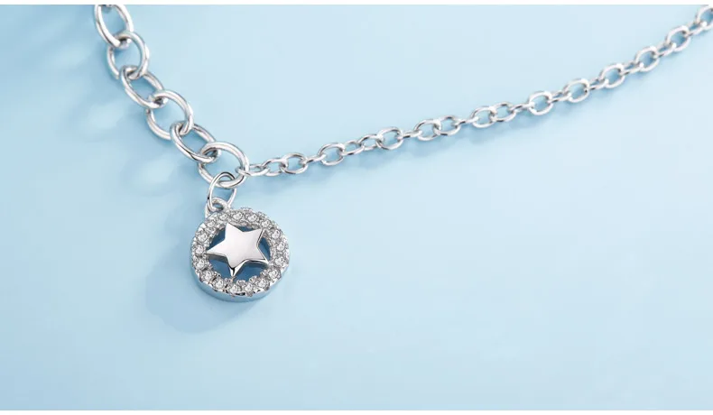 SA SILVERAGE 925 Sterling Silver Star Bangle Bracelets Women Gemstone Charm Bracelet Sterling Silver Bracelet Fine Jewelry