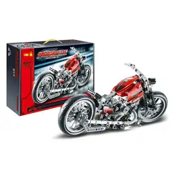 378 шт 3354 Technic мотоциклетная Строительная модель Harley; транспортное средство Building Block Кирпичи игрушки для Детский подарок