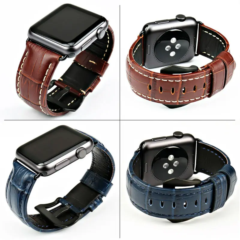 Ремешок для часов MAIKES из натуральной кожи аксессуары iwatch series 4/3/2/1 ремешок Apple watch 44