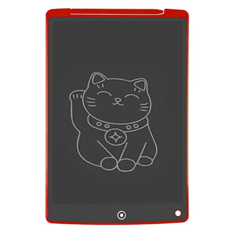 Портативный 12 дюймов ЖК-дисплей письма планшет цифровой графический планшет рукописным вводом Портативный электронный планшет ультра-тонких досок - Цвет: Красный