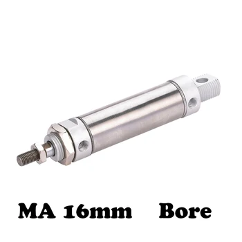 

Free Shipping Stainless steel pneumatic mini cylinder MA Type 16mm Bore 25/50/75/100/125/150/175/200/250/300/400/500mm