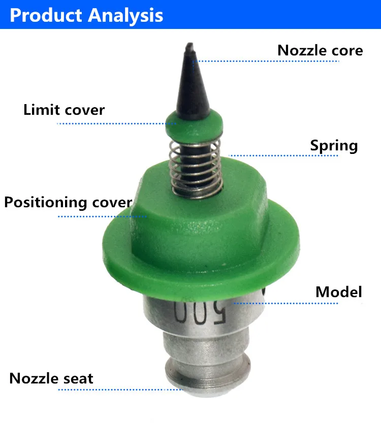 Qihe 1Pcs SMT 501-508 Nozzle for Pick And Place Machine speedglas