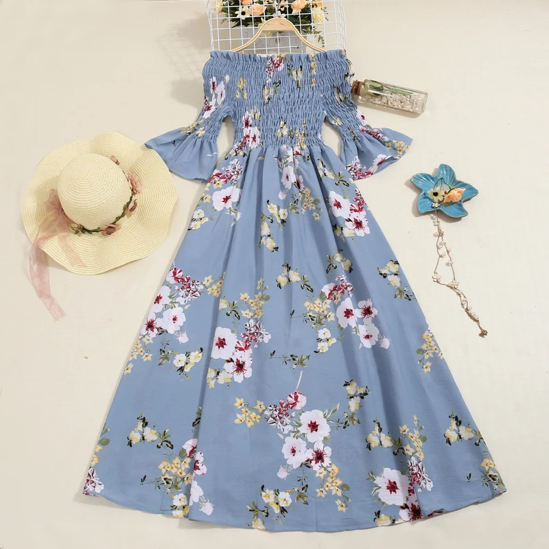 Новые модные женские платья весна и лето шифоновое платье с цветочным принтом летнее платье