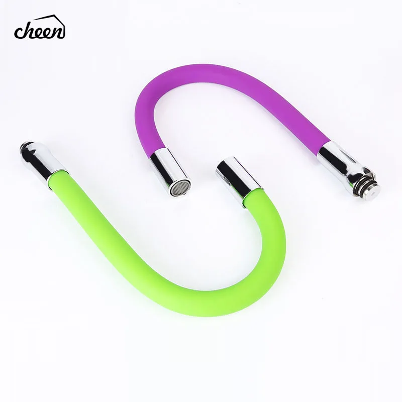 Cheen 360-Degree adjustable colorful Faucet Sprayer Stainless Steel  Spout Kitchen Sink Aerator Faucet Replacement Accessories