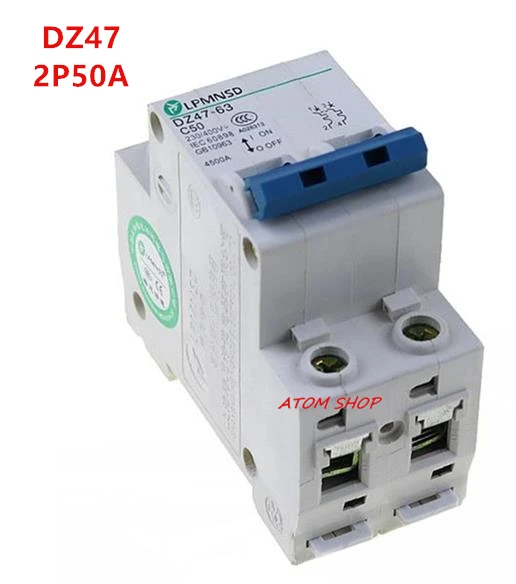 3P 50A 400V~ 50HZ//60HZ Circuit breaker MCB C type