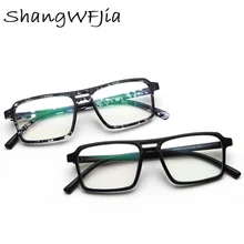 Новинка, квадратные мужские очки, оправа, Ретро стиль, для студентов, близорукость, очки, оправа, модные, прозрачные, Wo, мужские очки, оправа