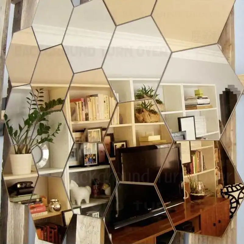 10 Uds Espejo Pegatinas Para Pared Decoracion De Habitacion