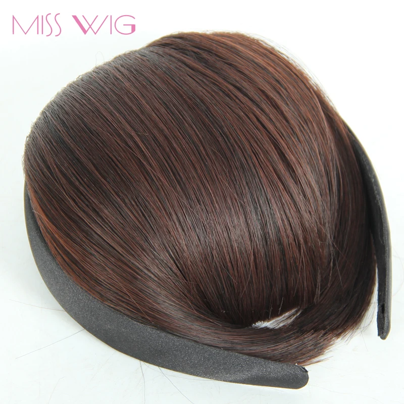 Miss wig 3 Цвета в наличии поддельная накладная челка для девочек спереди аккуратная