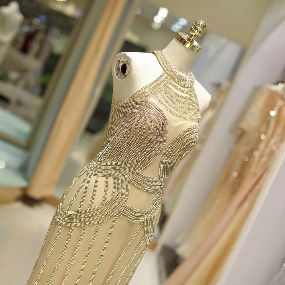 CEEWHY вечернее платье женское вечернее платье Элегантное Золотое вечернее платье роскошное платье русалки халат de Soiree Longue Vestidos Largos
