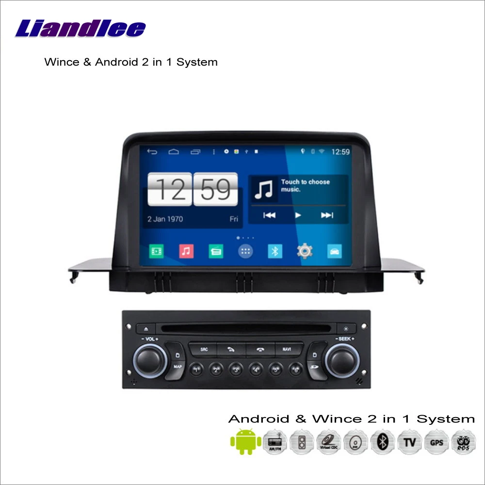 Clearance Liandlee For Citroen C3 / Aircross / Picasso 2008~2013 Car Radio CD DVD Player GPS Navigation Wince & Android 2 in 1 S160 System 2
