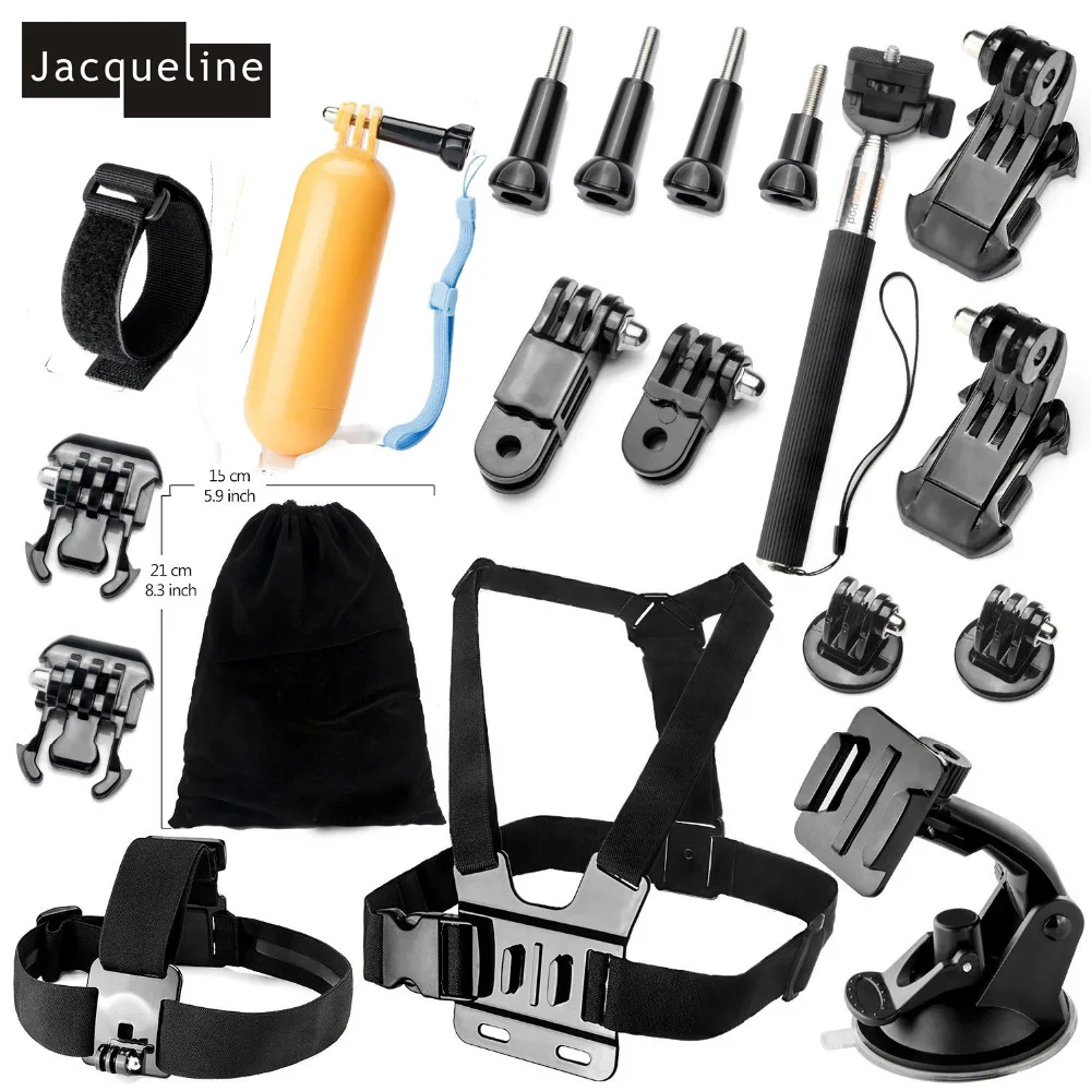 

Jacqueline for Accessories Kit for Gopro HD hero 4 Session hero 5 4 3+ 3 for SJCAM sj4000 sj5000 sj6000 sj7000 for eken h9r h9/