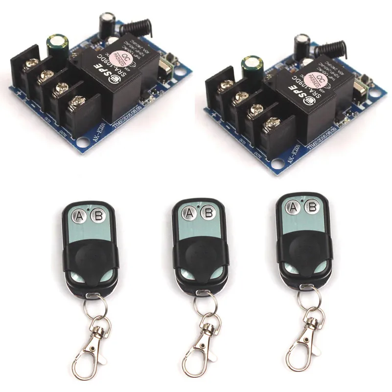 Wide Volt 12V 24V 36V 48V 30A Relay Remote Control ON OFF Switch Light 12V-48V Waterproof Remote Control 433MHz315MHz (3)