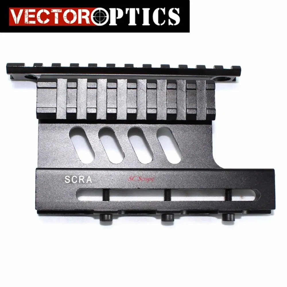 

Tactical AK Double Picatinny Rail Side Mount System Screw Style for 47 / 74 Fit Saiga Tactical Scopes on Top of Bore Centerline