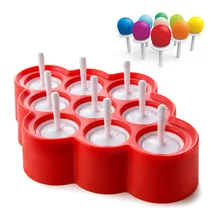 9 мини формочки для мороженного «фруктовый лед», сделай сам, Детская универсальная пищевой силикон легкое для того чтобы очистить устойчивое к маслам Мороженое форма, кухонная утварь Лидер продаж