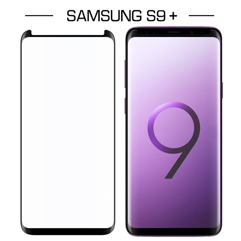 Закаленное стекло votoon для samsung Galaxy S9, S9 Plus, 3D полноэкранный клей, изогнутый край, Защитное стекло для экрана(не полное покрытие