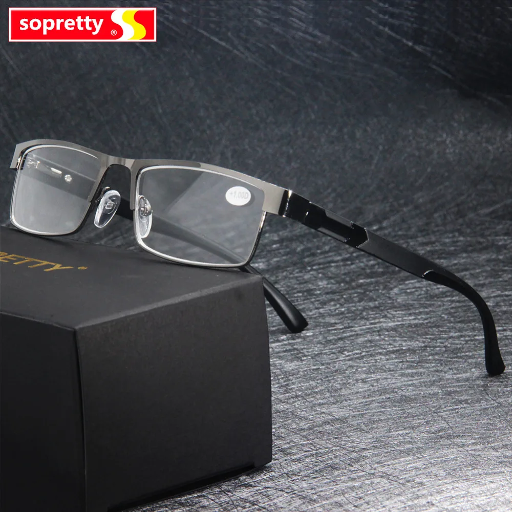 

MEN Titanium Alloy Reading Glasses , Unisex Non Spherical 12 Layer Coated Lenses Eyeglasses (+1.0 +1.5 +2.0 +2.5 +3.0 +3.5+4.0 )