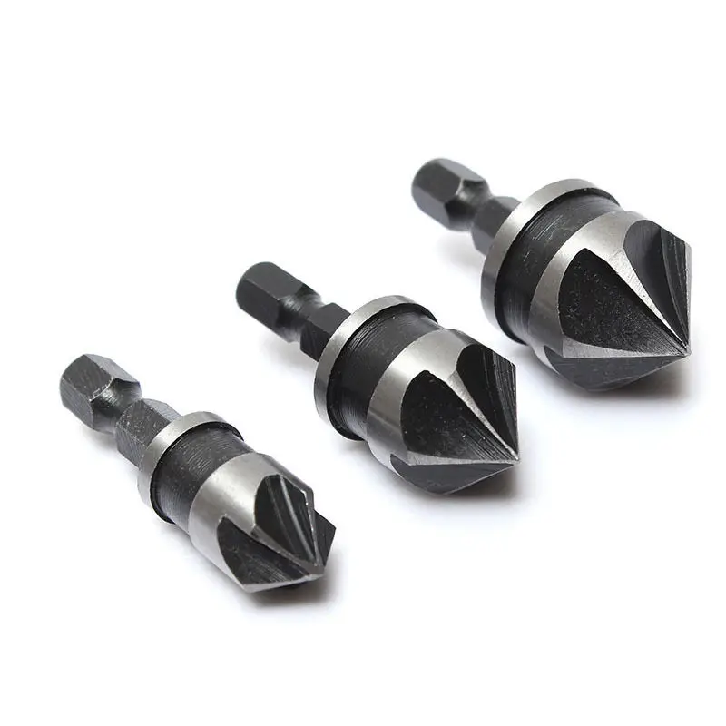 

3Pcs Hex Countersink Boring Set for Wood Metal Quick Change Drill Bit Tools