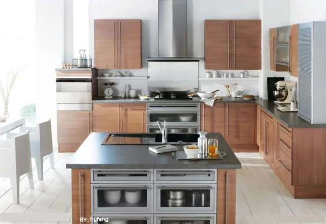High Quality Customzied Double Sided Kitchen Cabinets K008 In High Quality Customzied Double Sided Kitchen Cabinets K008