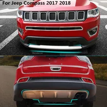 Новое поступление для Jeep Compass бампер Защитная крышка противоскользящая пластина bull БАР, 304 нержавеющая сталь автомобильный Стайлинг