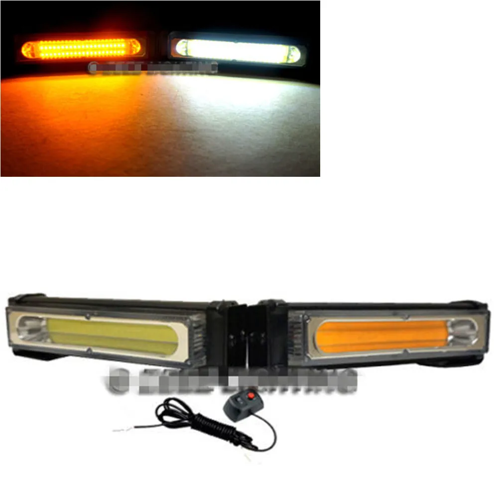 

COB LED 20W Amber&White Emergency Hazard Strobe Beacon Caution Warn Light Bar