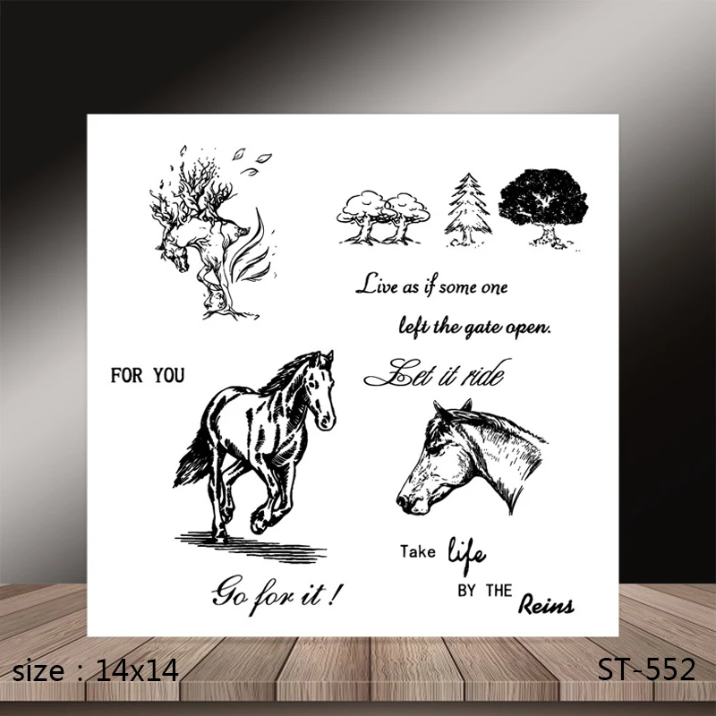 AZSG Horse Clear Stamps/Stamp/For Scrapooking/Card Making/Silicone