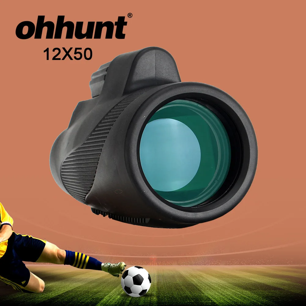 Ohhunt 12X50 Охота оптический Монокуляр телескоп водостойкий Fogproof зум наблюдения за птицами бинокль для пеший Туризм Кемпинг футбол