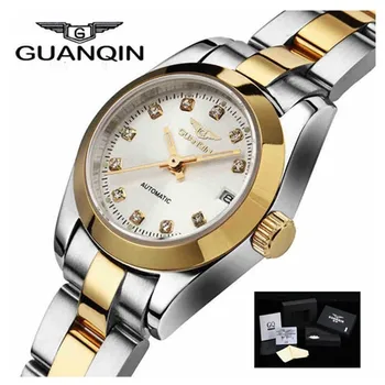 

Brand GUANQIN Women Watch Luxury Automatic Mechanical Watches Steel Woman Dress Diamond Ladies Luminous Wristwatch Montre Femme