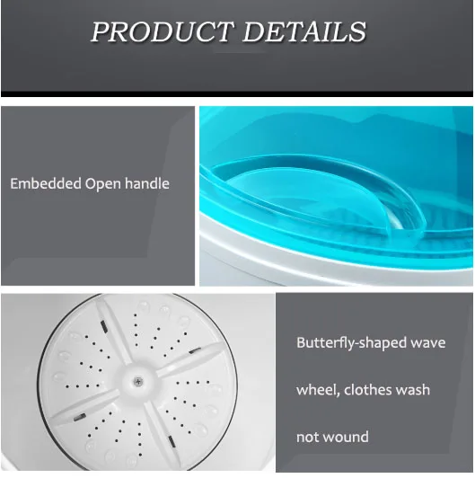 free shipping washing machine semi-automatic washing machine single-barrel washer 2KG Top Open Type Prevent winding wave wheel
