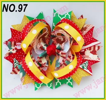 

free shipping 300pcs 5.5'' B- ring hair bows festival cartoon hair bows girl hair accessories popular hair clips