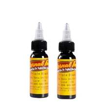 2 бутылки 1 унций черный набор краски для татуировки наборы для тела Искусство 30 мл Черный Профессиональный красота для перманентного макияжа краски аксессуары