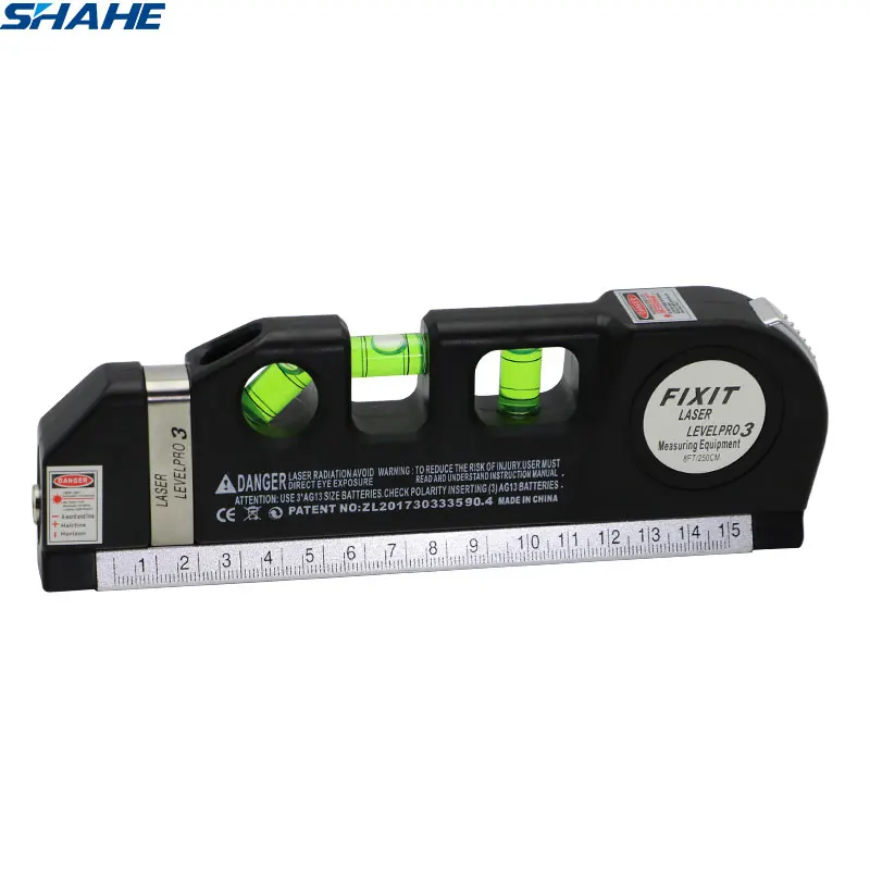 

SHAHE multipurpose laser level lever Horizon Vertical Accurate Laser Level Cross Projects Vertical Laser Light Beam Measure Tape