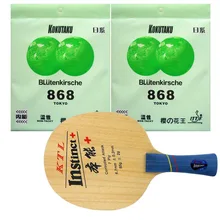 Профессиональная комбинированная ракетка KTL Instinct+ Long Shakehand FL+ 2 шт Kokutaku Blutenkirsche 868 NON-TACKY