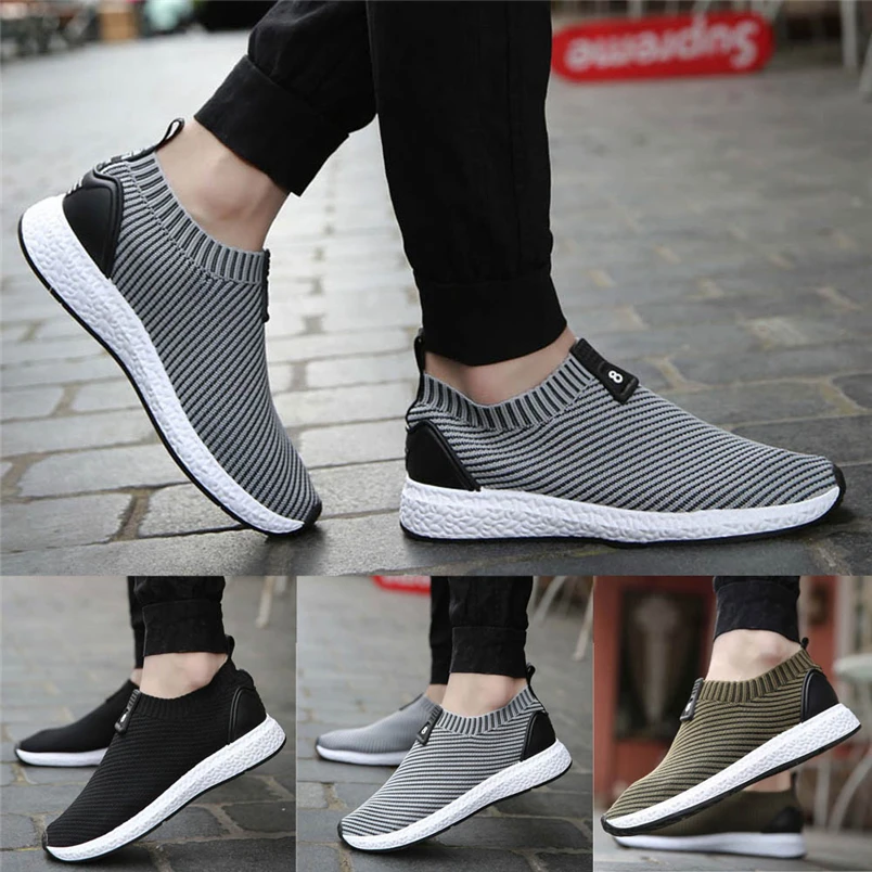 Sneakers Men Knit Mesh Shoes Outdoor Fashion Men's Breathable Sneakers Casual Shoes Running Shoes Sports Shoes #FS#4NV08 (17)