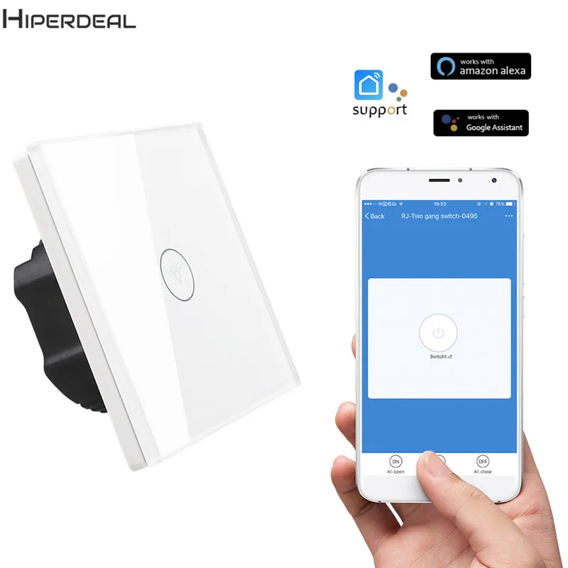

Smart Wall EU Standard Remote WIFI Switch APP Control AC110-240V Smart Home Automation Modules interruptor Wifi Domotica DE13b