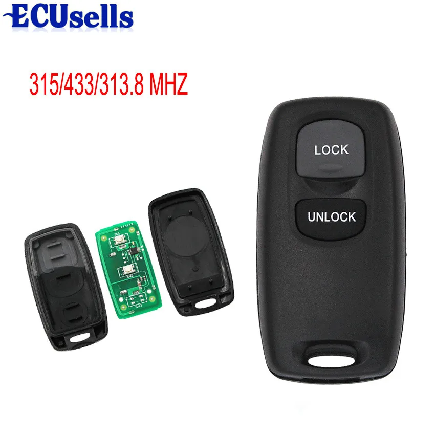 

Remote Control key Fob 2 Button 313.8MHZ 315MHZ 433MHZ for Mazda M6